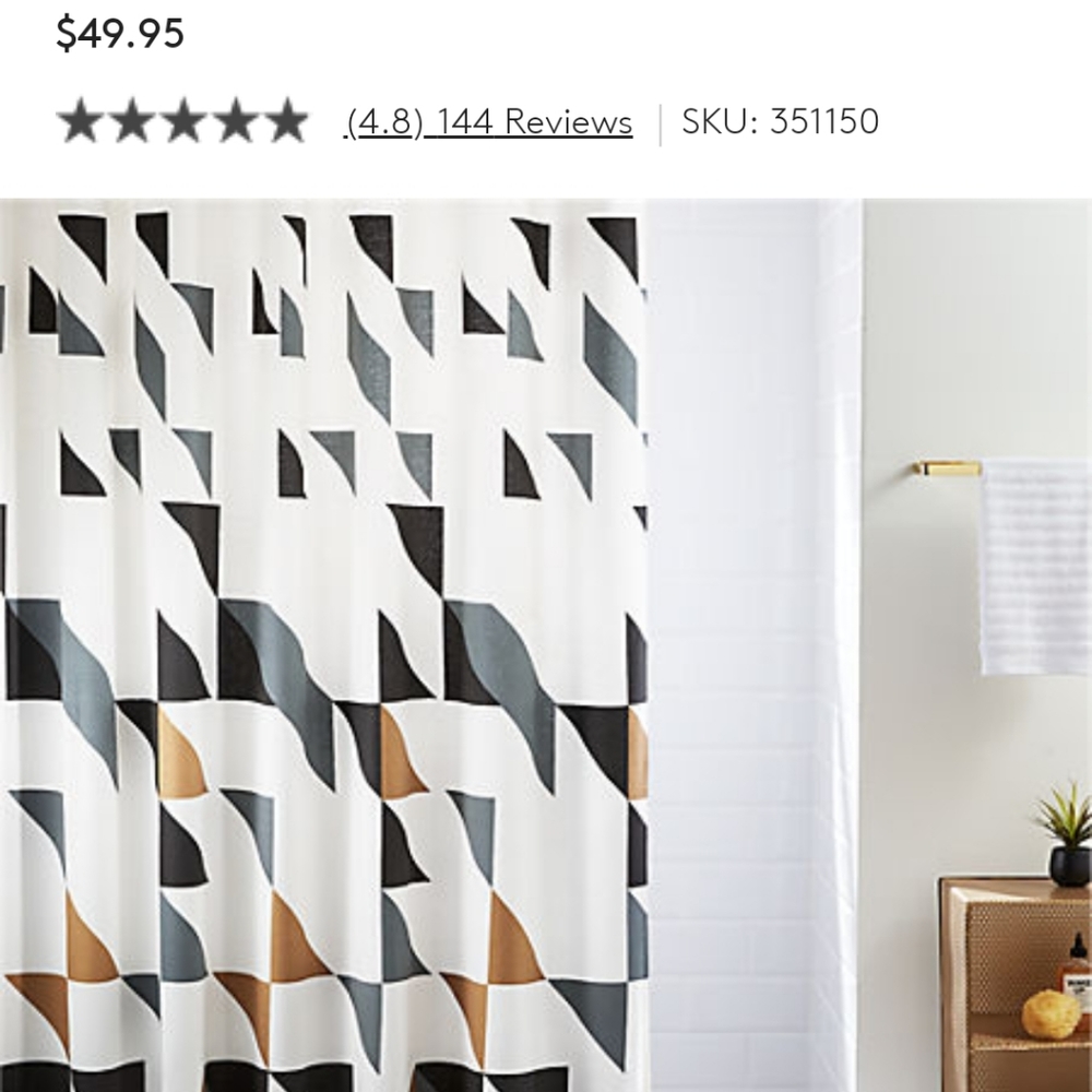 Cb2 triangle shower curtain